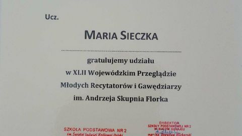 XLII Przegląd Młodych Recytatorów i Gawędziarzy im. A. Skupnia Florka